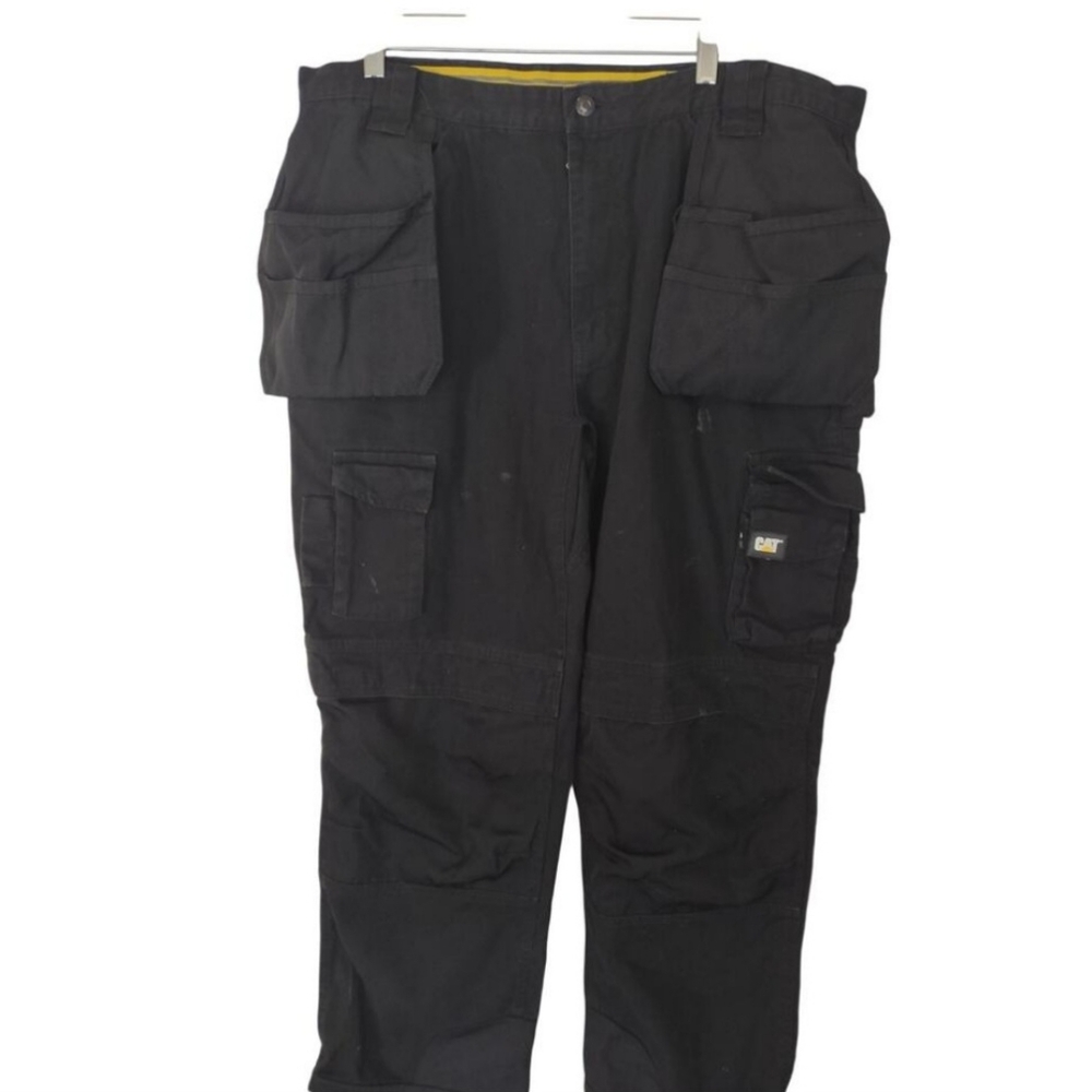 Black Cargo Work Pants with Durable Fabric